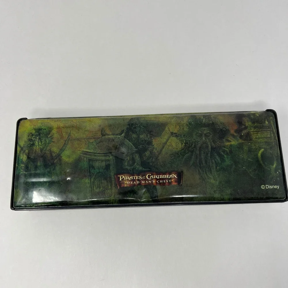 Disney Pirates of the Caribbean Pencil Case 10 Inch Black Jack Sparrow Skull